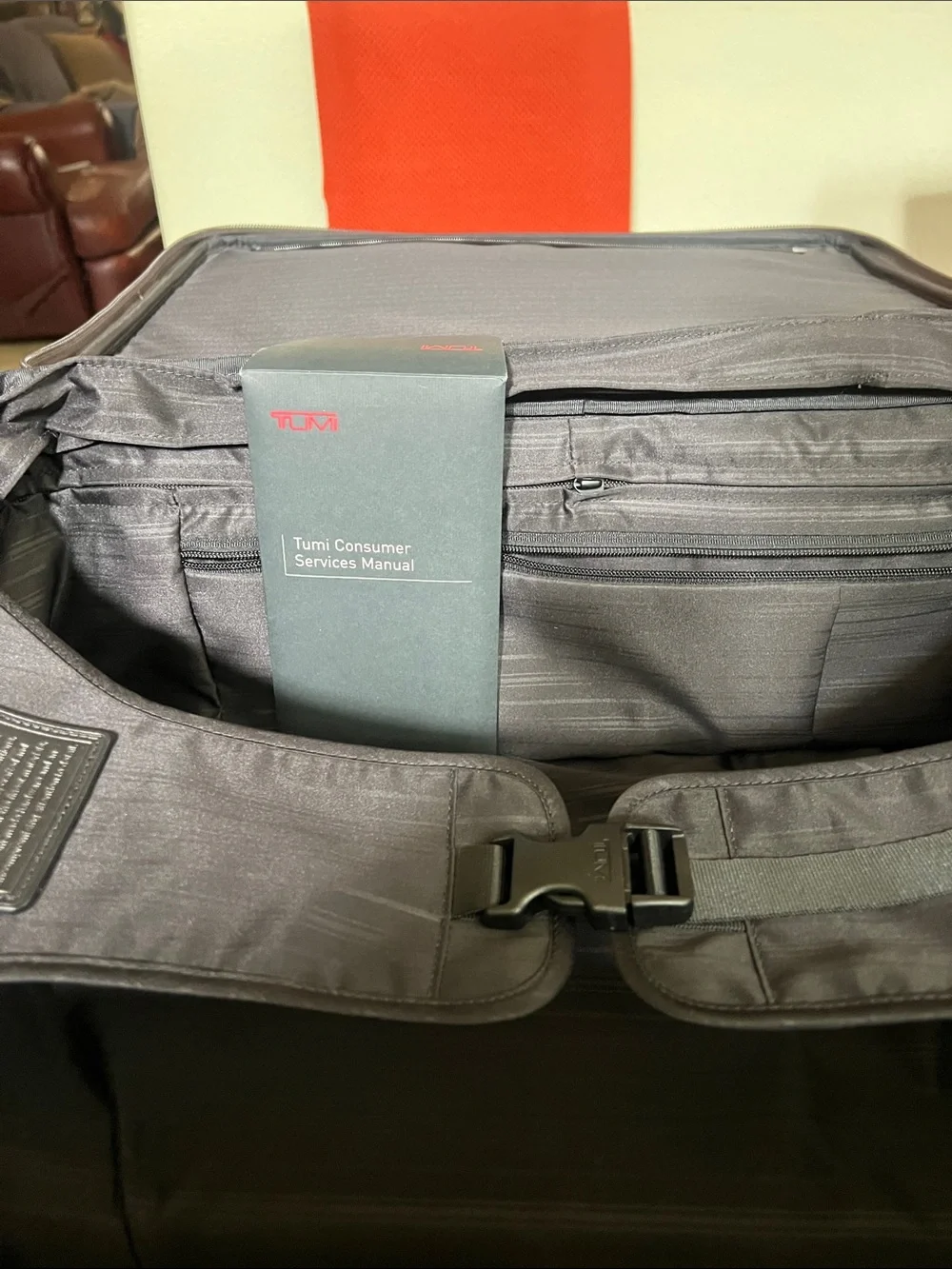 Tumi Brown 2 Wheeled Carry-On with Telescoping Handle. Pre-owned.
